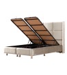 Lit coffre Rio Beige  - Velours