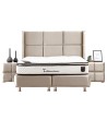 Lit coffre Rio Beige  - Velours