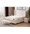 Lit coffre Coco Blanc Ecru - velours