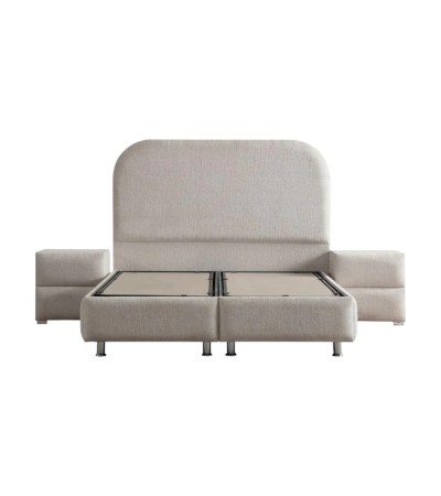 Lit Coffre Jade Blanc Cassé - Chenille