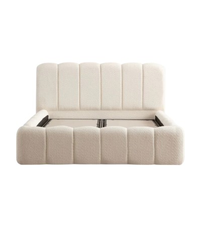 Lit coffre Alya Blanc Cassé - Chenille